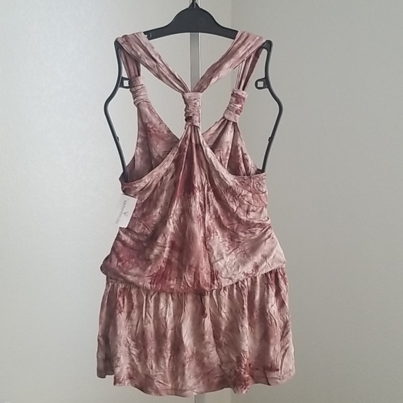 Tie-dye brown-light brown summer shirt - Picture 4 of 5